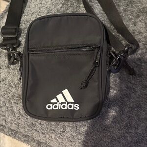 Adidas Black Belt Bag with White Logo